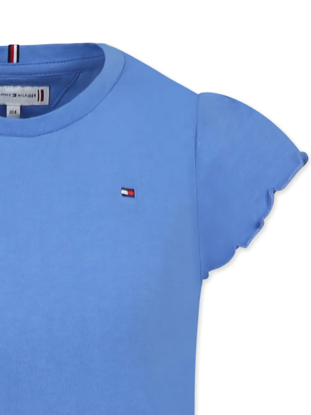 Tommy Hilfiger Junior Embroidered-logo T-shirt In Blue