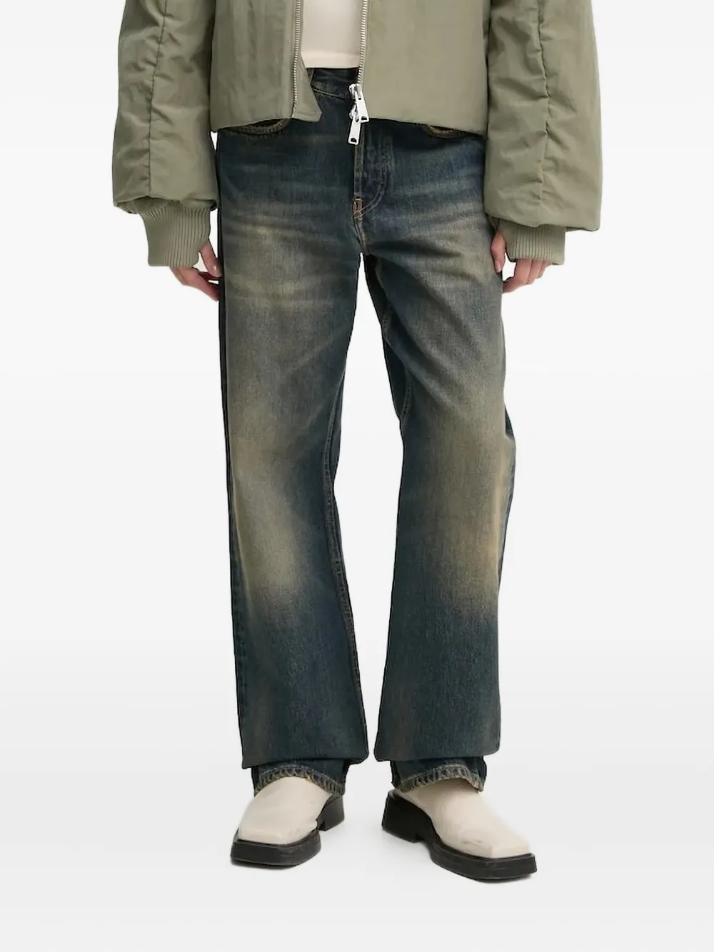Won Hundred Faded Straight-leg Jeans In Blue
