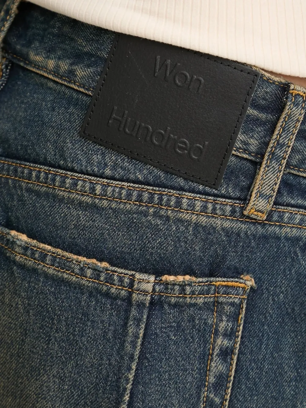 Won Hundred Straight jeans met vervaagd effect Blauw