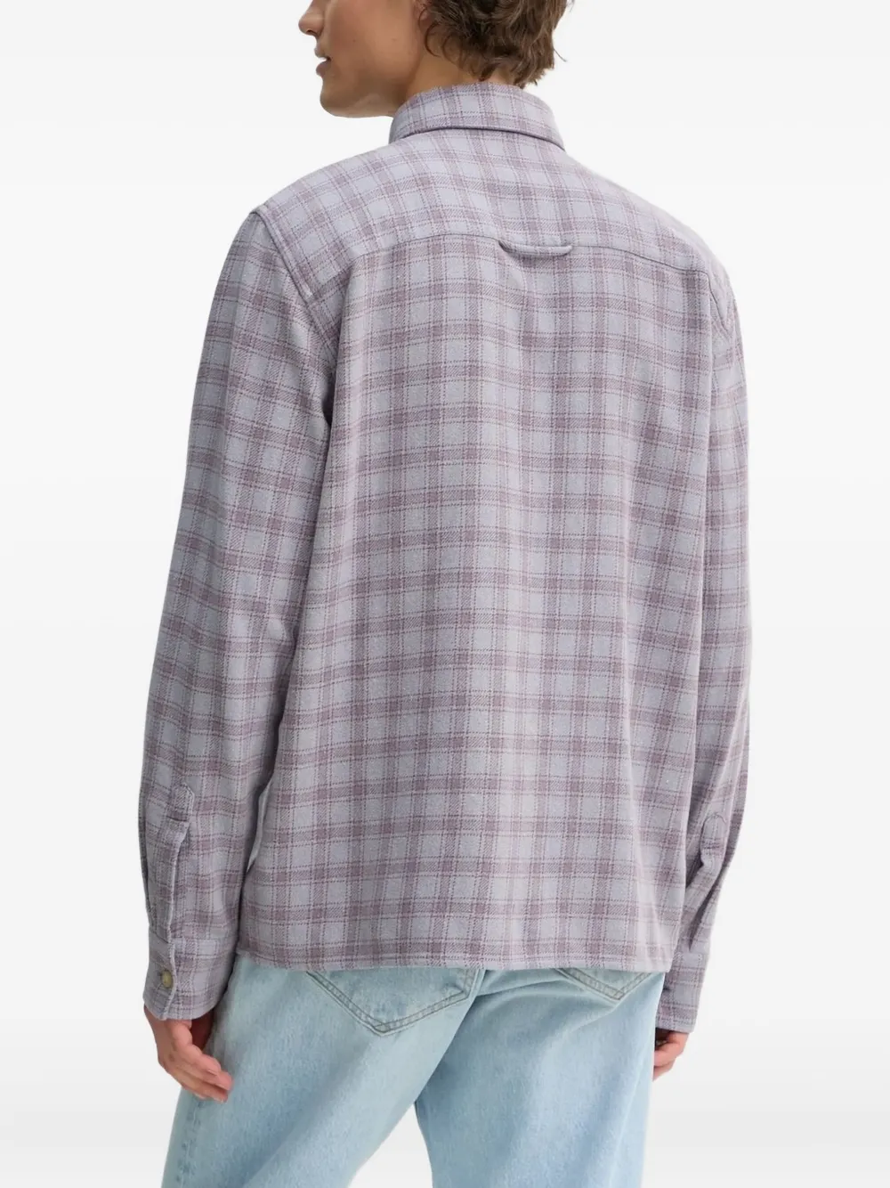Won Hundred checked button-down shirt - Paars