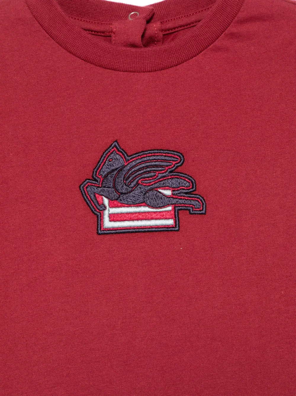 ETRO KIDS T-shirt met Pegaso-patroon Rood