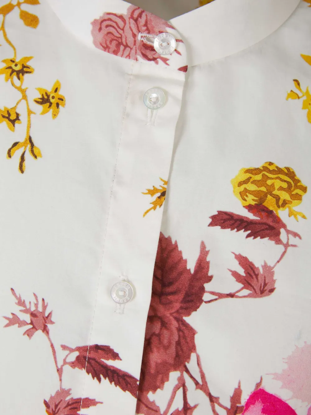 ERDEM Katoenen top met bloemenprint Wit