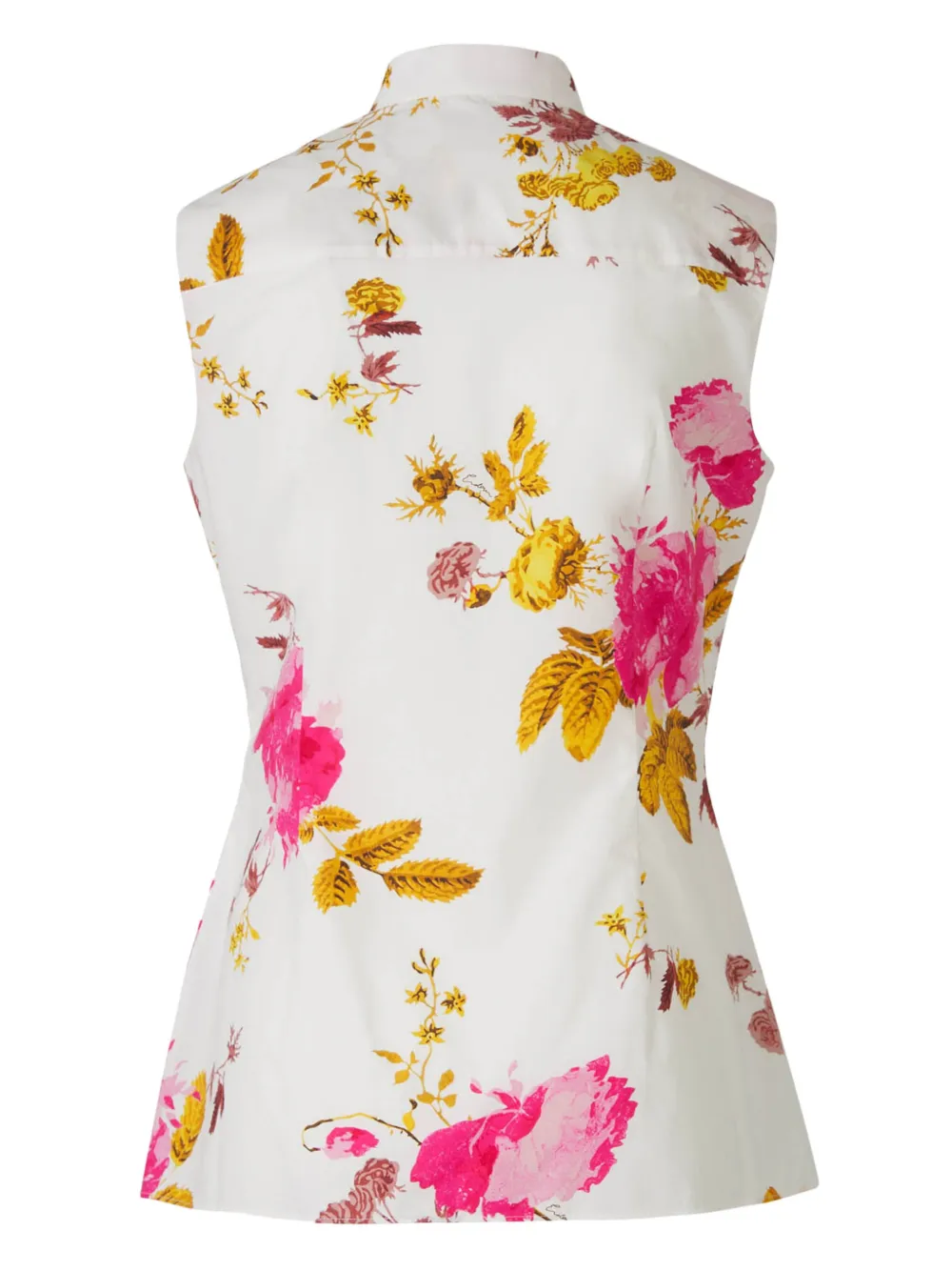 ERDEM Katoenen top met bloemenprint - Wit