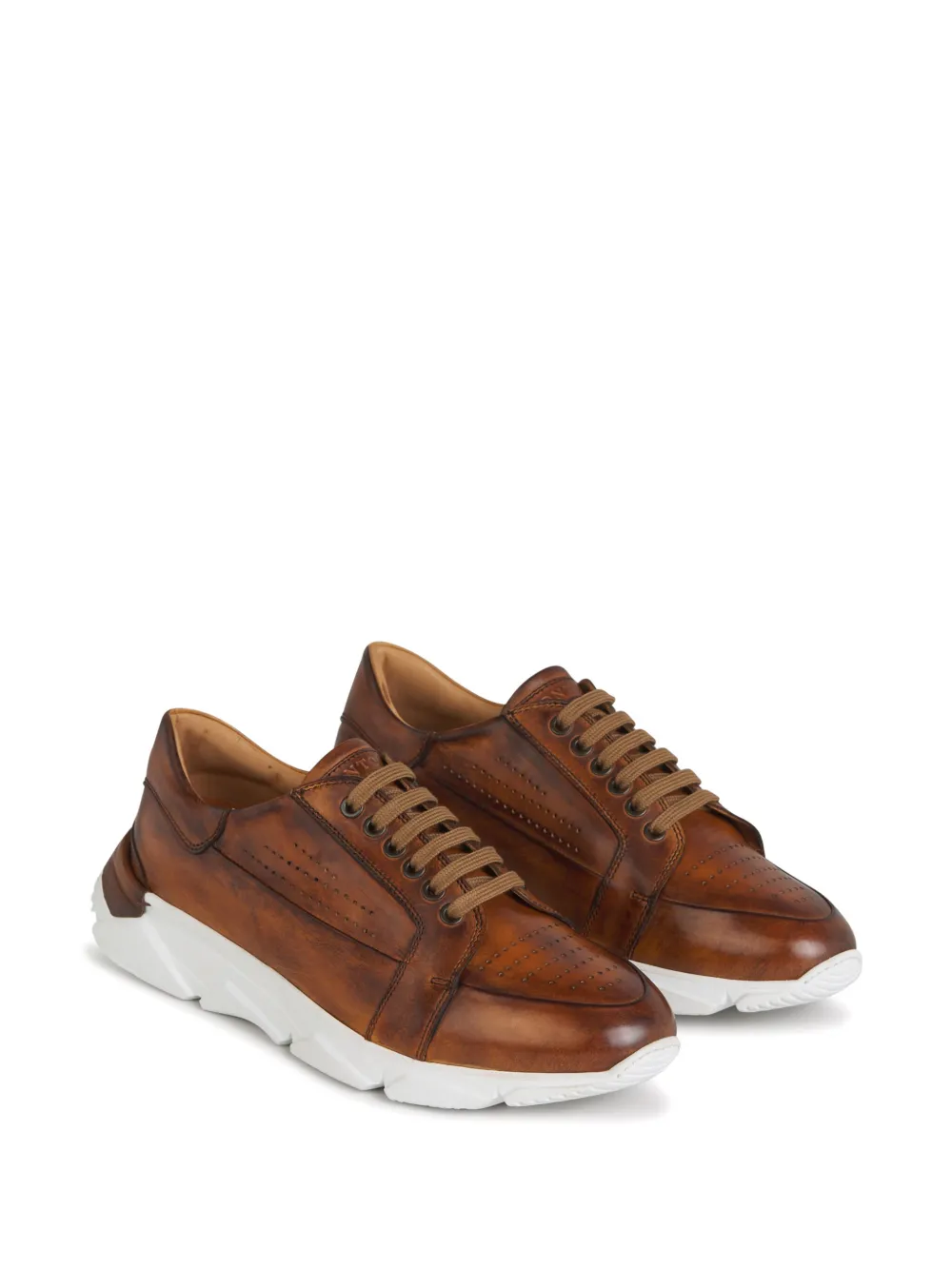 Bontoni Leren sneakers - Bruin