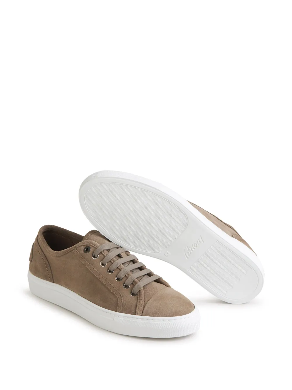 Brioni suede sneakers Brown