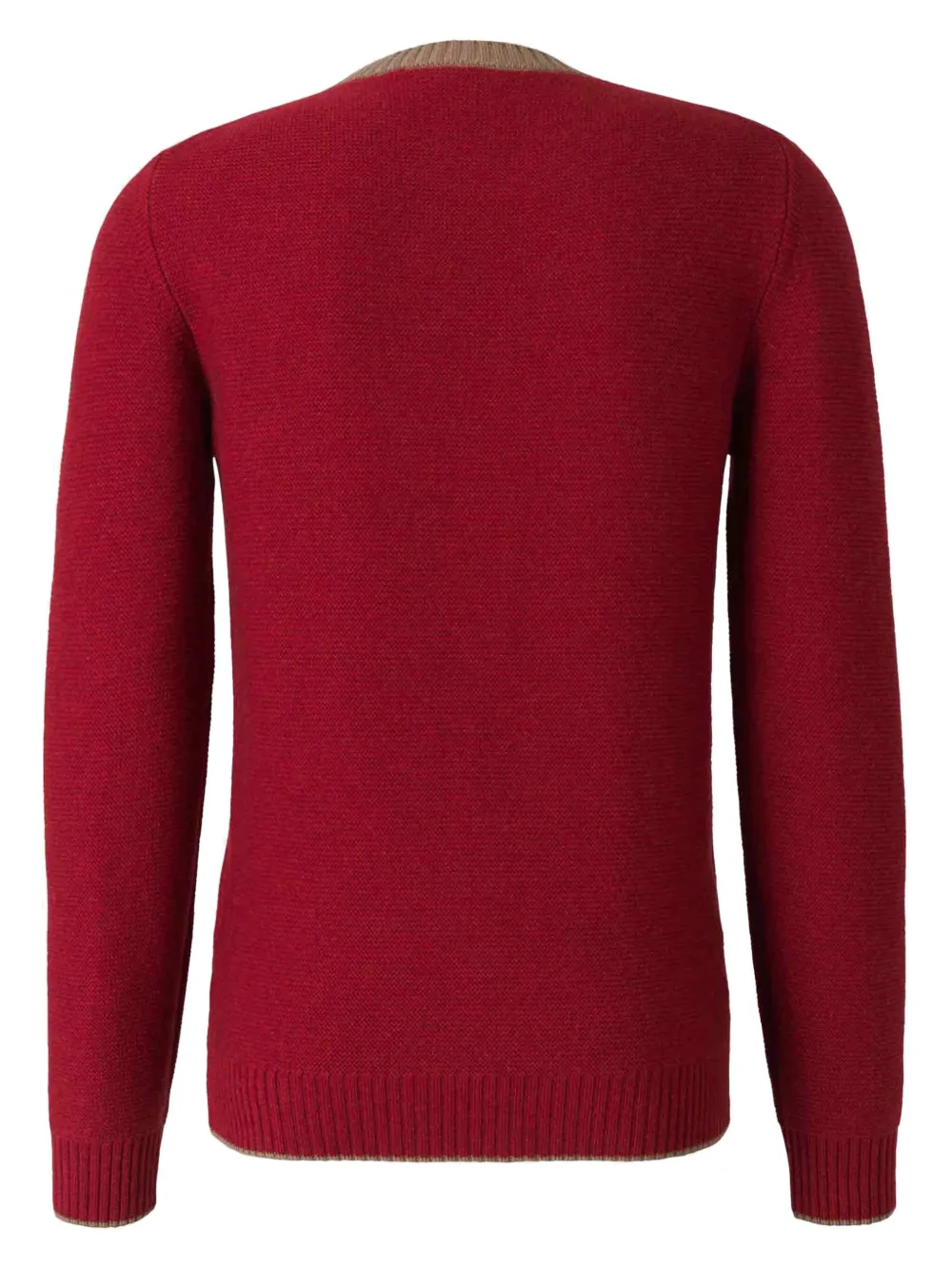 Luigi Borrelli Contrasting-trim Sweater In Red