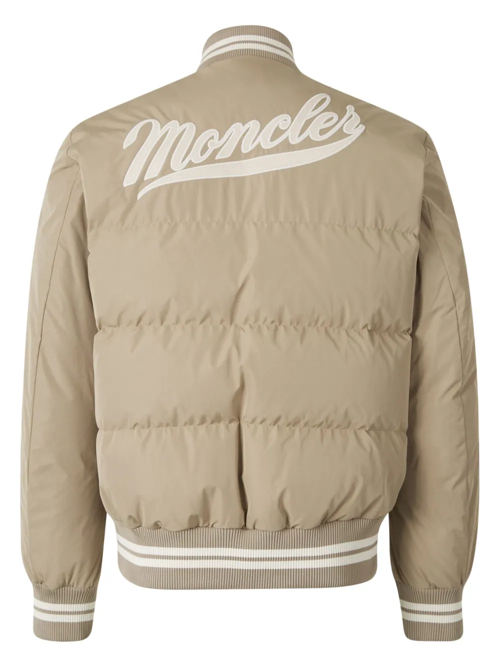 Moncler Bomberjack met logo - Beige