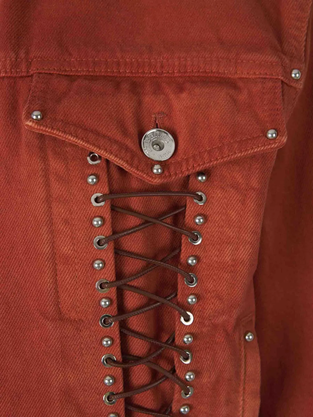 Rabanne Katoenen cropped jack Rood