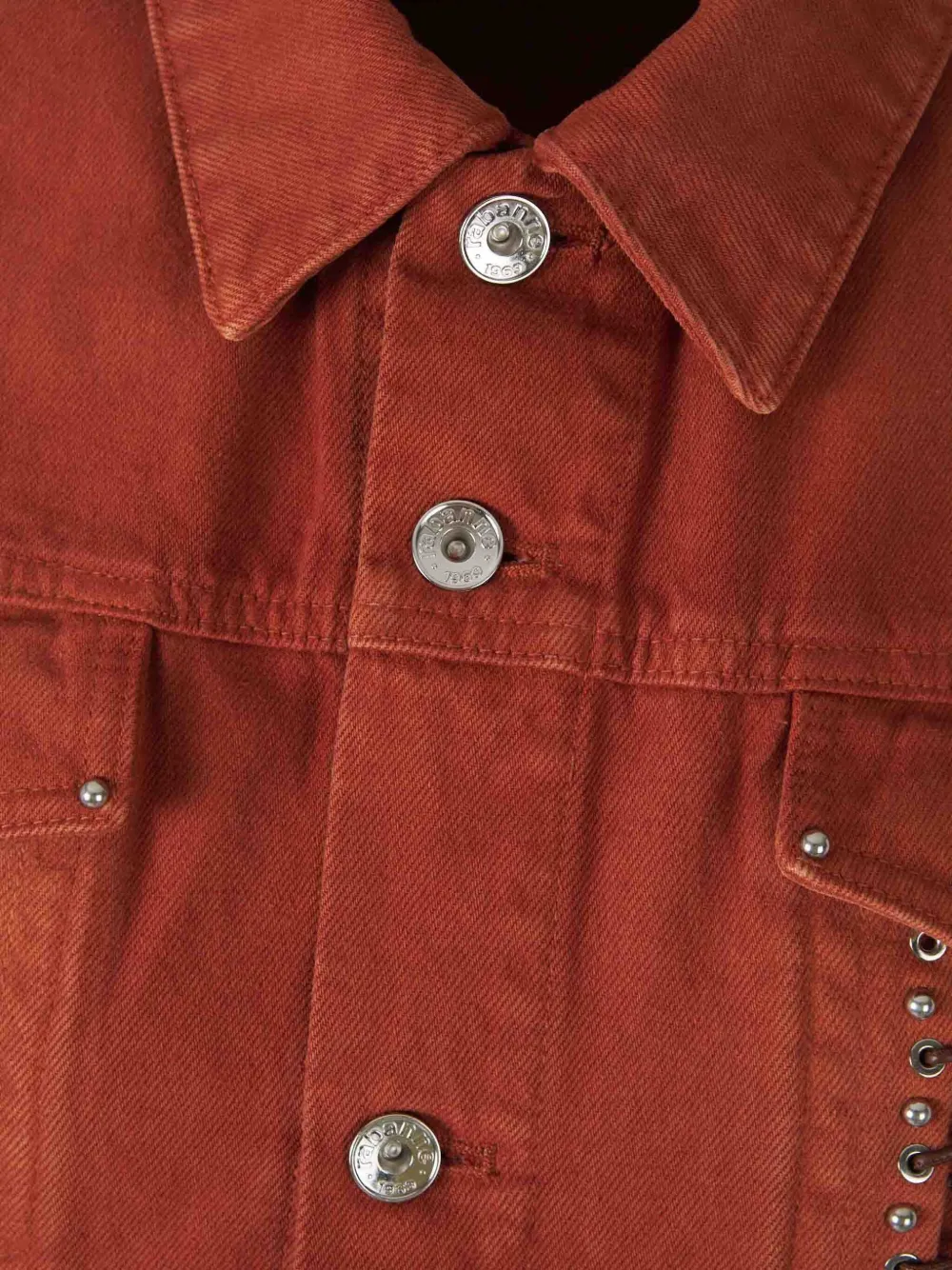 Rabanne Katoenen cropped jack Rood
