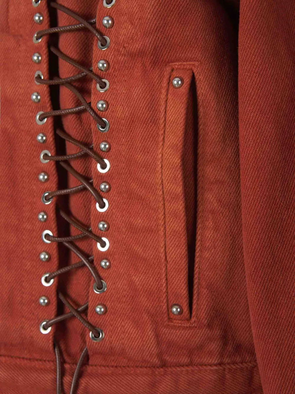Rabanne Katoenen cropped jack Rood