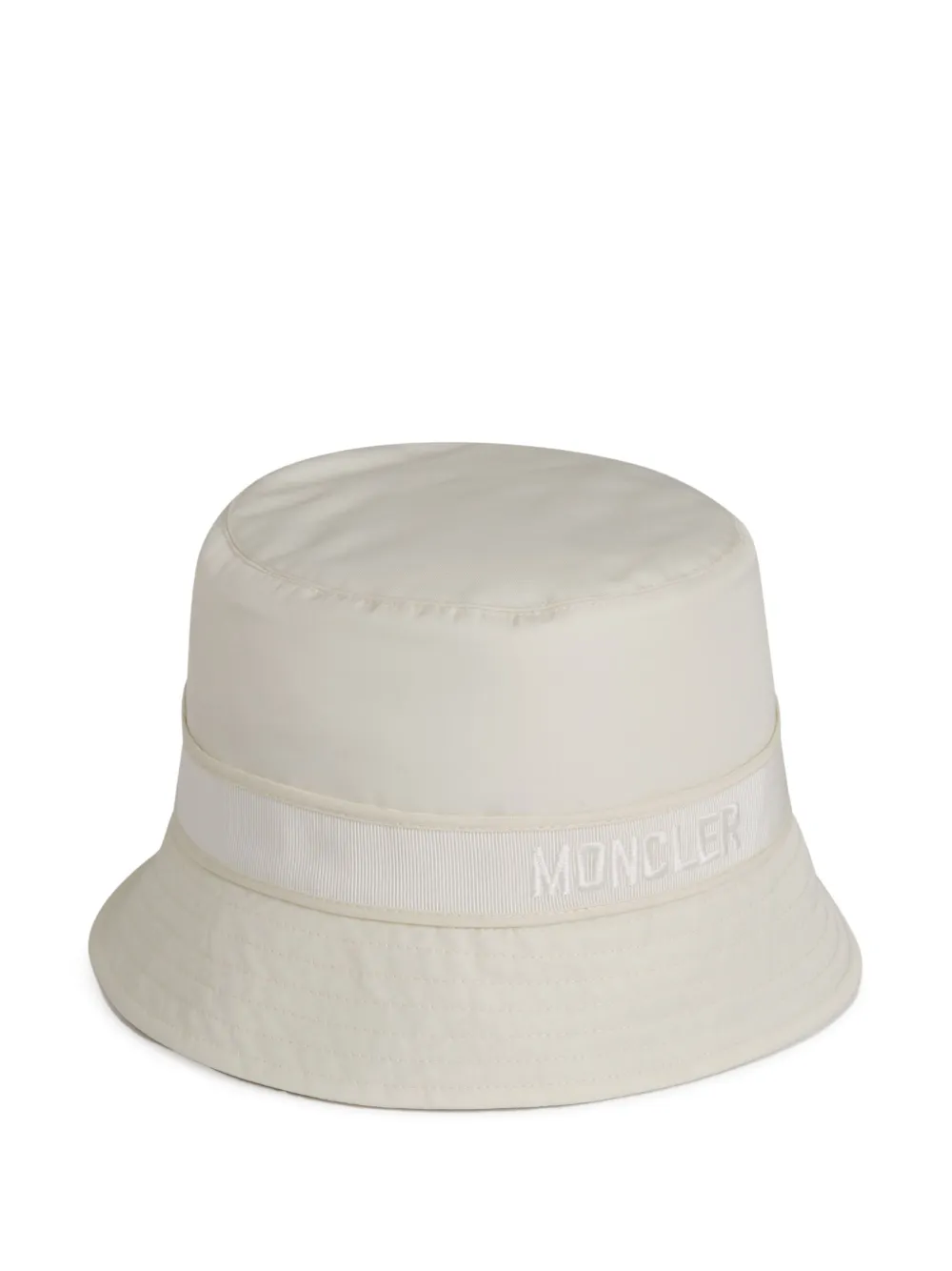 Moncler Vissershoed met geborduurd logo Wit