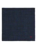 Isaia check-print scarf - Blue
