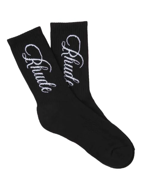 RHUDE calcetines Vertical Script