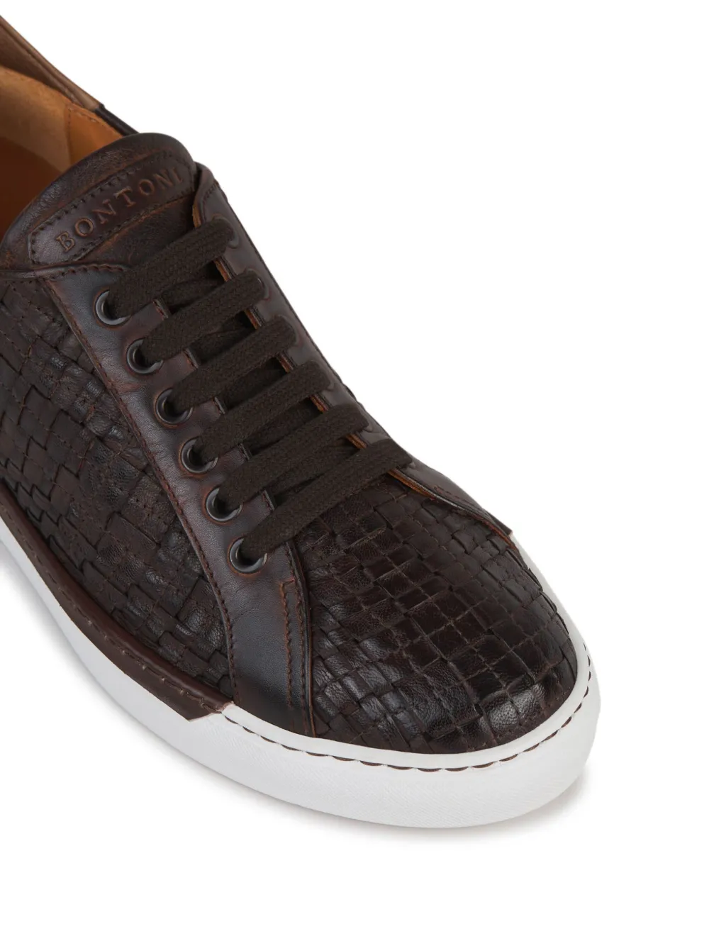 Bontoni Enrico Intreccio sneakers Bruin