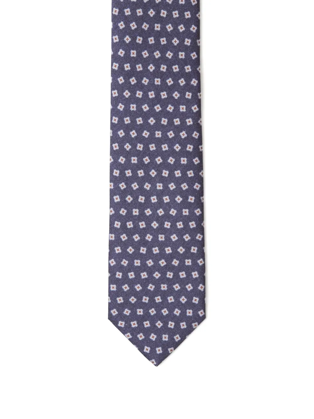 Brioni Stropdas met geometrisch patroon - Blauw