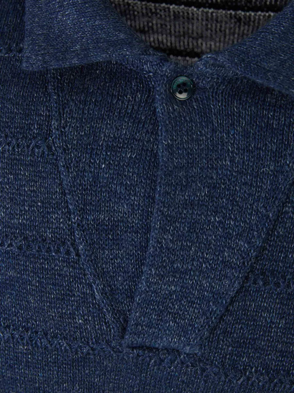 Loro Piana Geribbeld poloshirt Blauw
