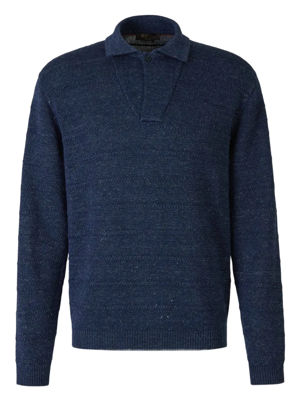 Loro Piana Geribbeld poloshirt Blauw
