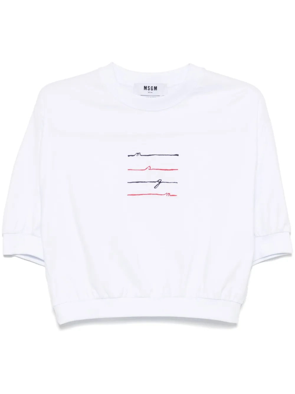 MSGM playera con logo bordado | blanco | Image 1