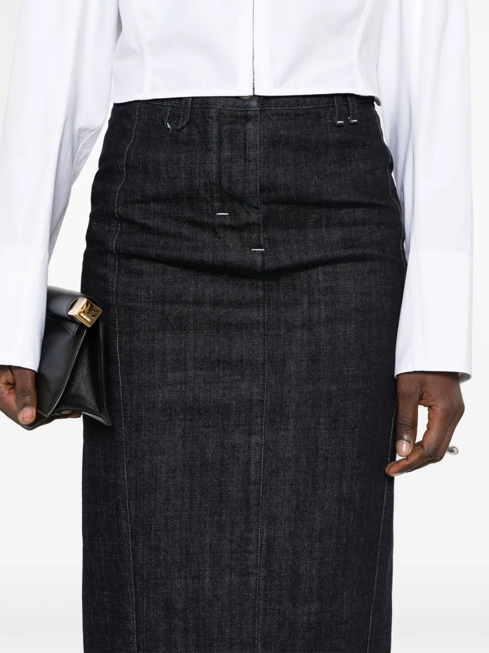 Jacquemus Le Jupe De-Nimes maxi-rok Blauw