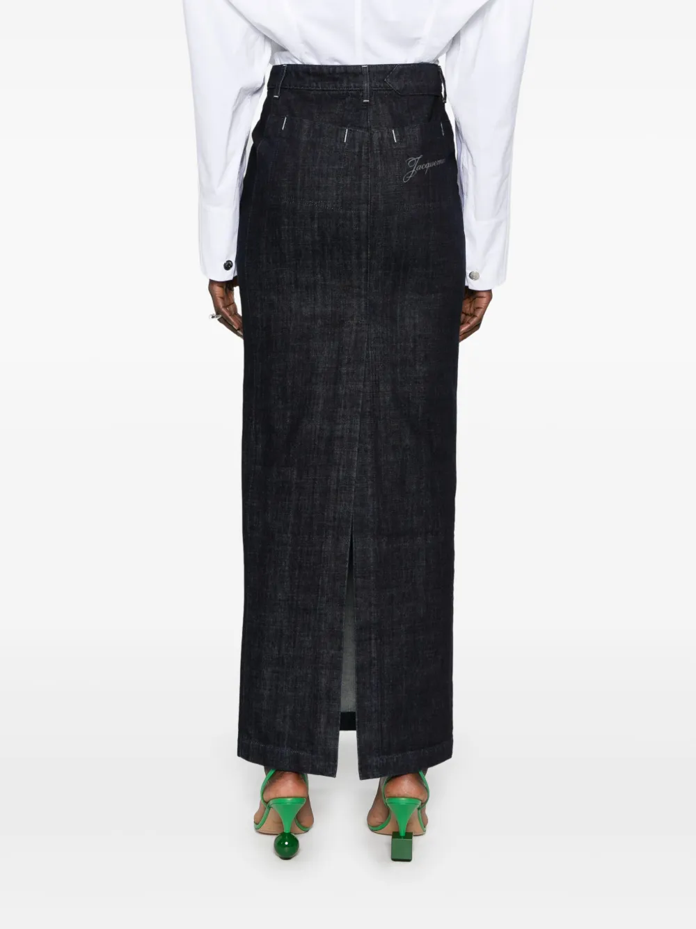 Jacquemus Le Jupe De-Nimes maxi-rok Blauw