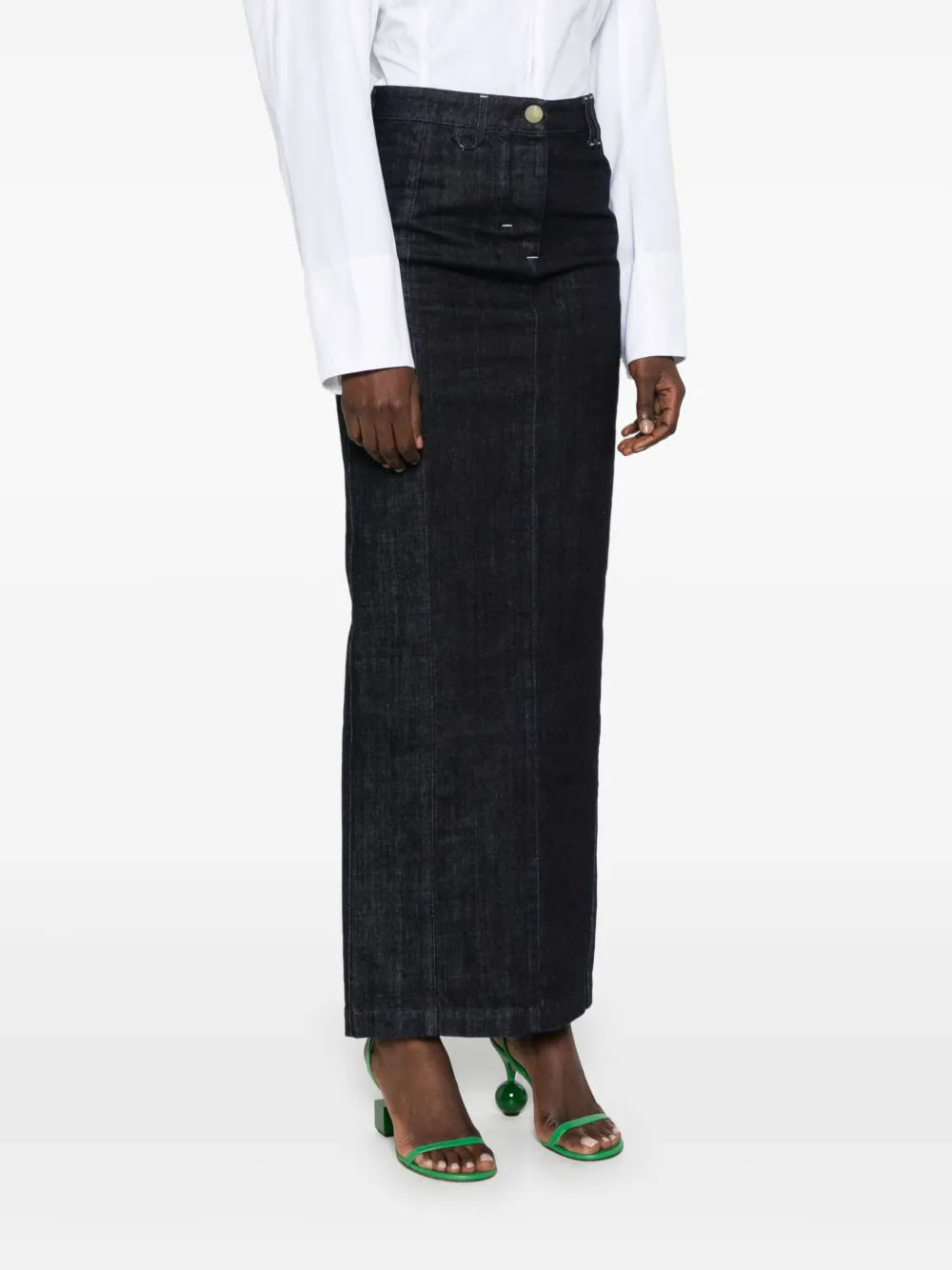 Jacquemus Le Jupe De-Nimes maxi-rok Blauw