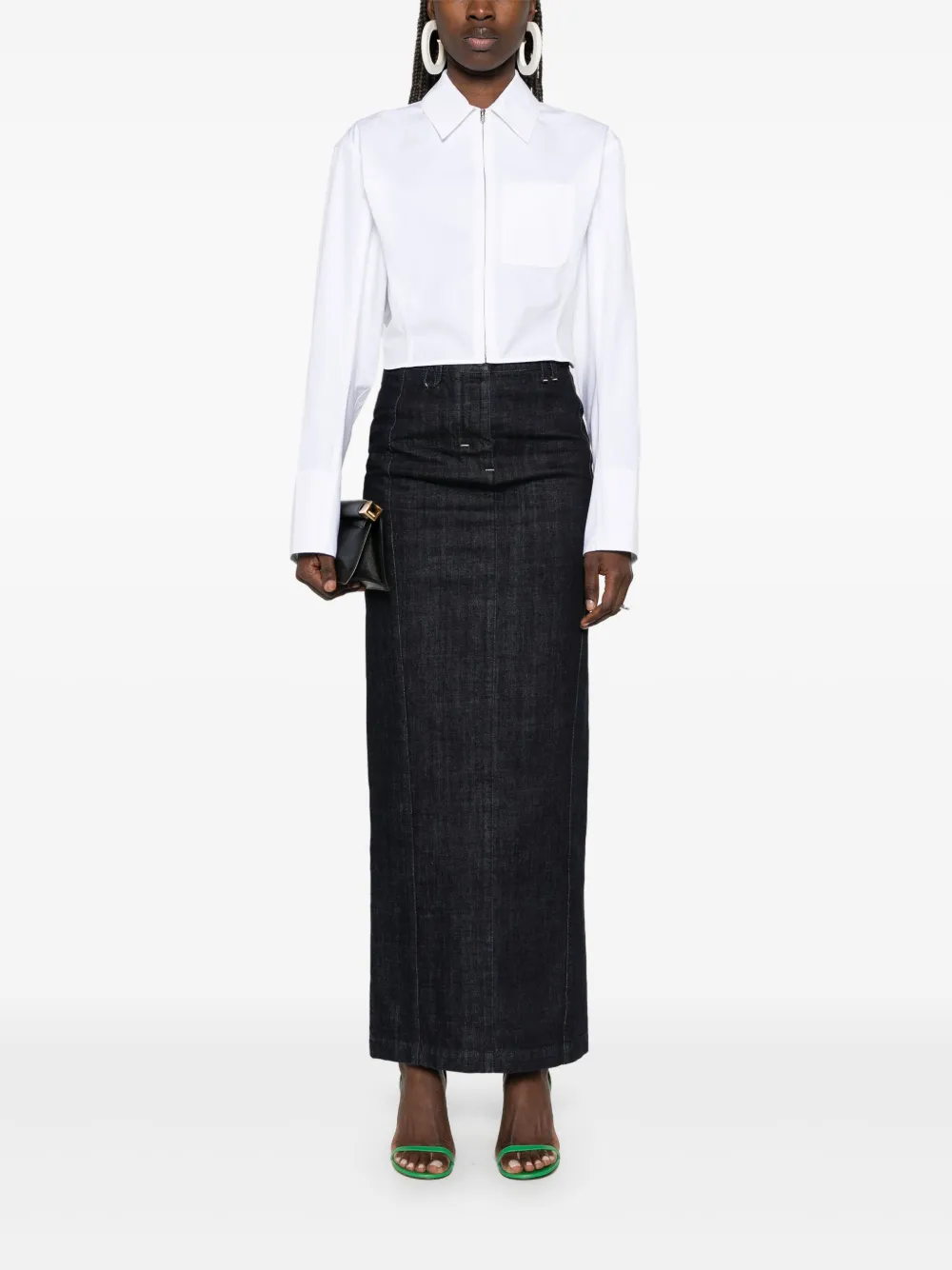 Jacquemus Le Jupe De-Nimes maxi-rok - Blauw