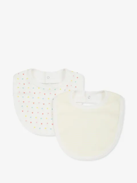 Petit Bateau cotton bibs set (two pieces)