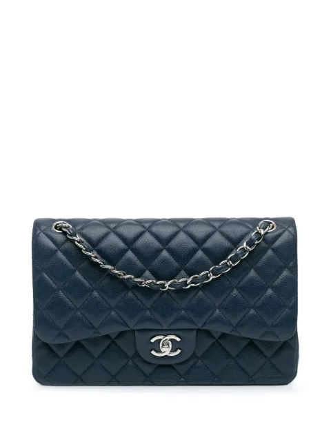 CHANEL Pre-Owned 2017-2018 Jumbo Classic Caviar Double Flap shoulder bag
