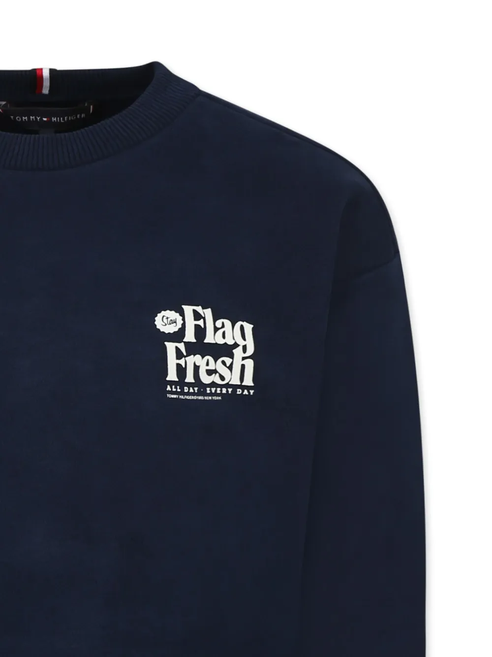 Tommy Hilfiger Junior Sweater met vlagprint Blauw