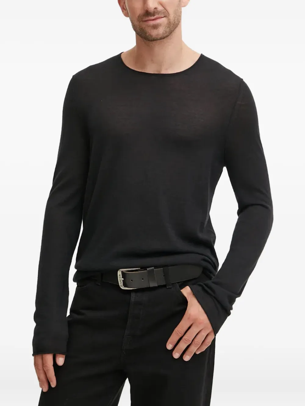 Zadig&Voltaire Gerafelde trui met lange mouwen Zwart