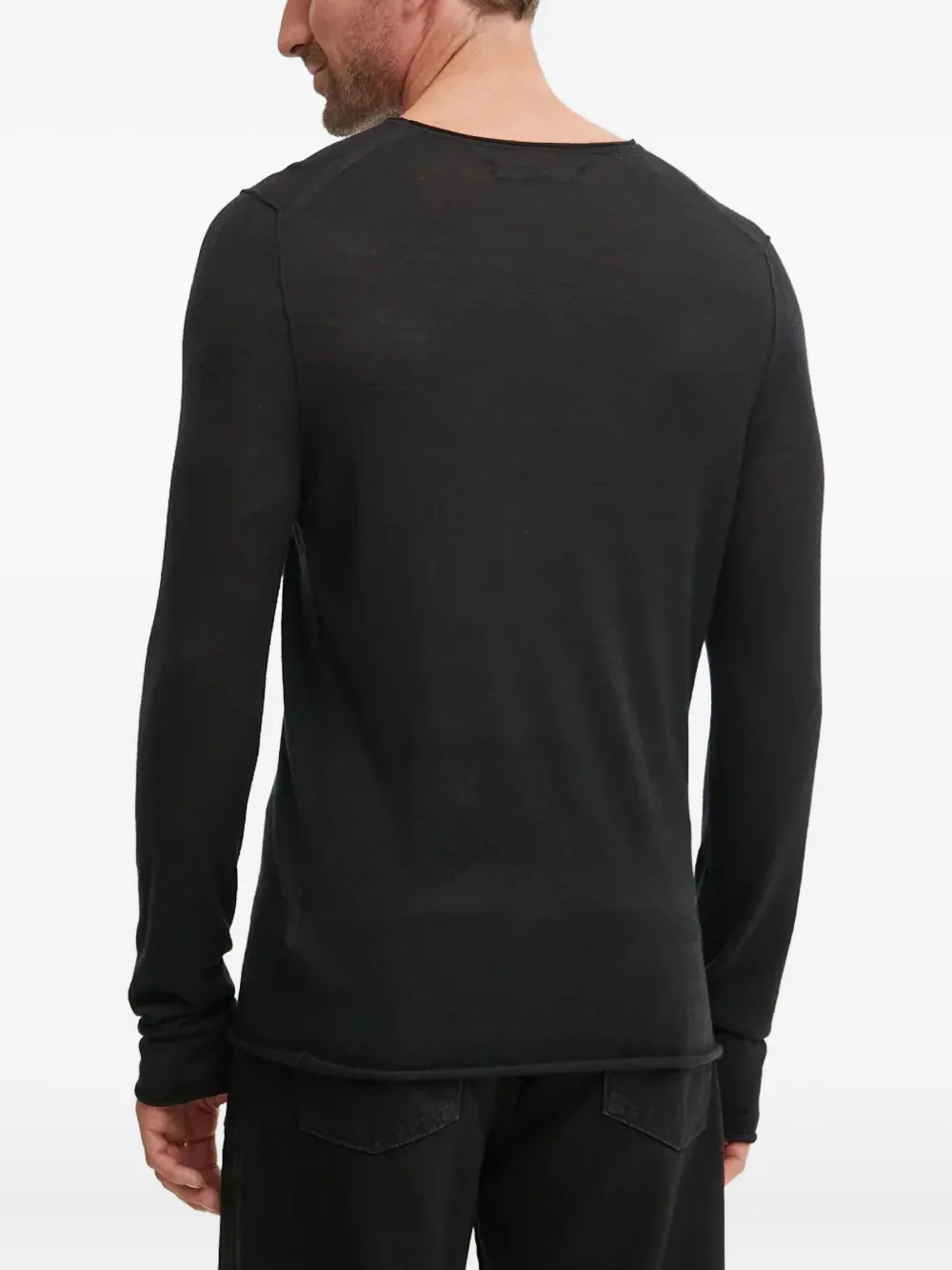 Zadig&Voltaire Gerafelde trui met lange mouwen Zwart