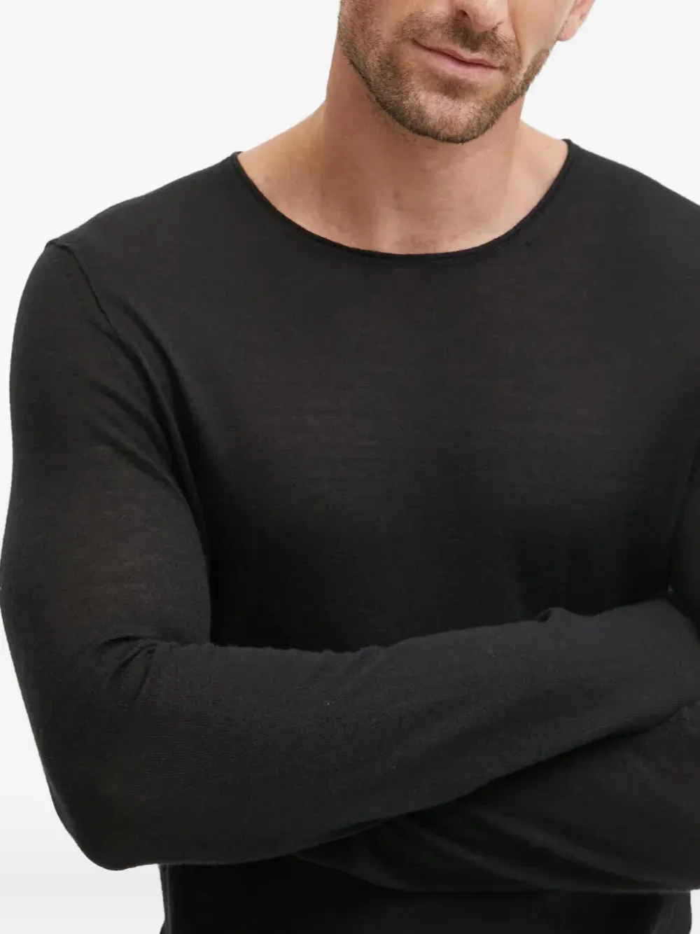 Zadig&Voltaire Gerafelde trui met lange mouwen Zwart
