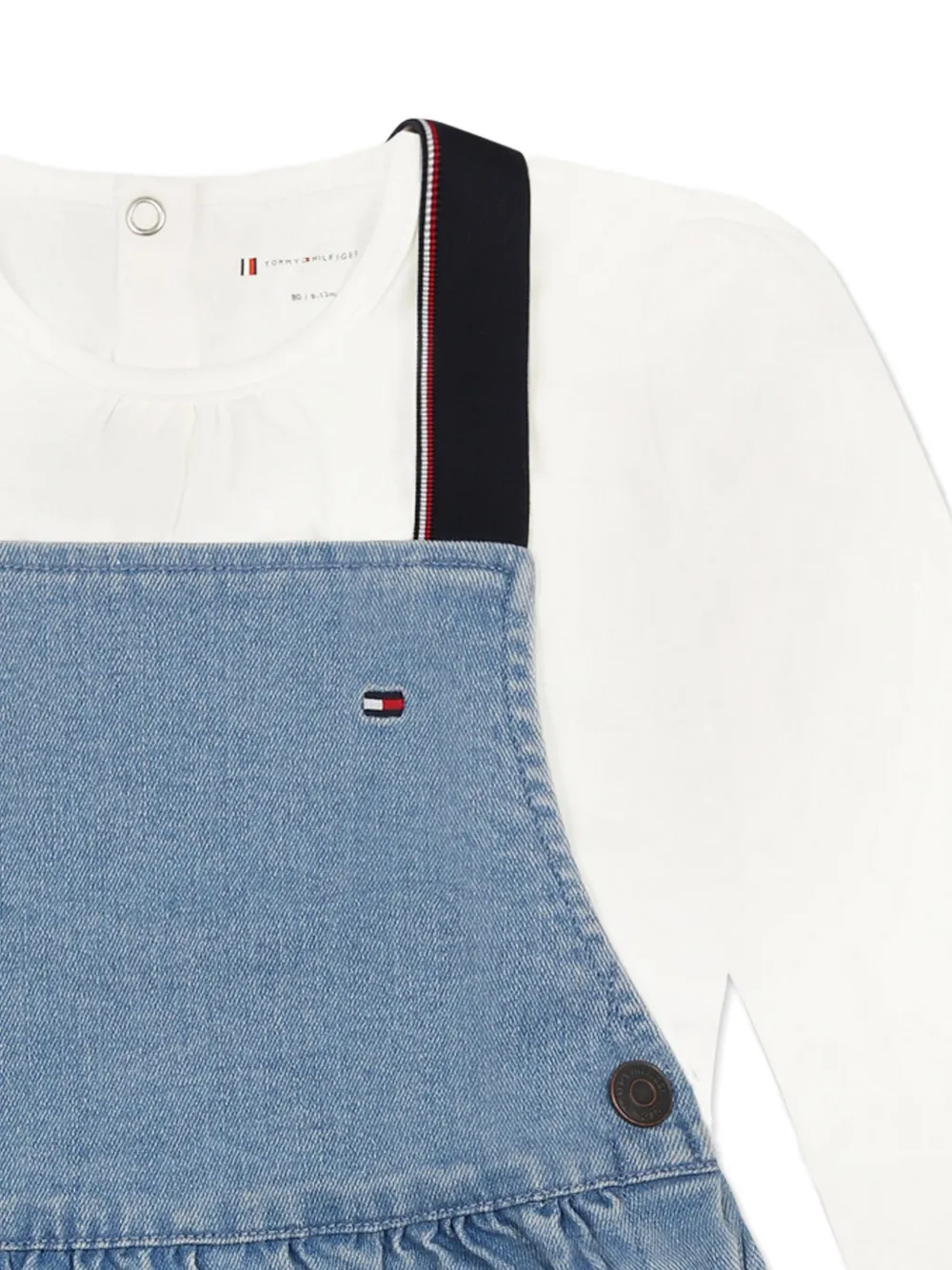 TOMMY HILFIGER JUNIOR PINAFORE DENIN DRESS SET