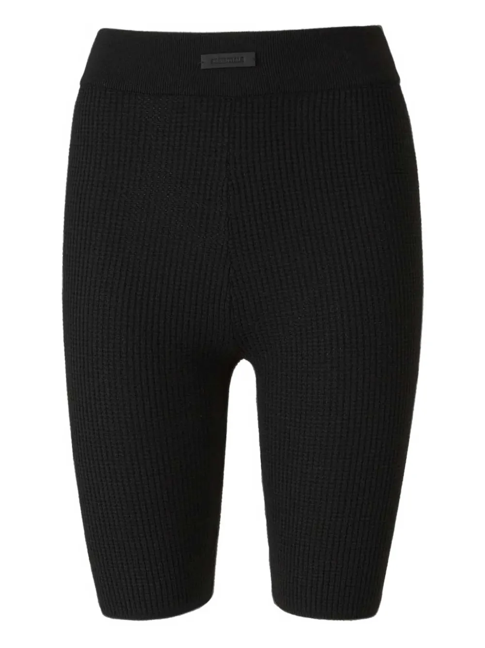 FEAR OF GOD ESSENTIALS Wafelgebreide bikershorts Zwart