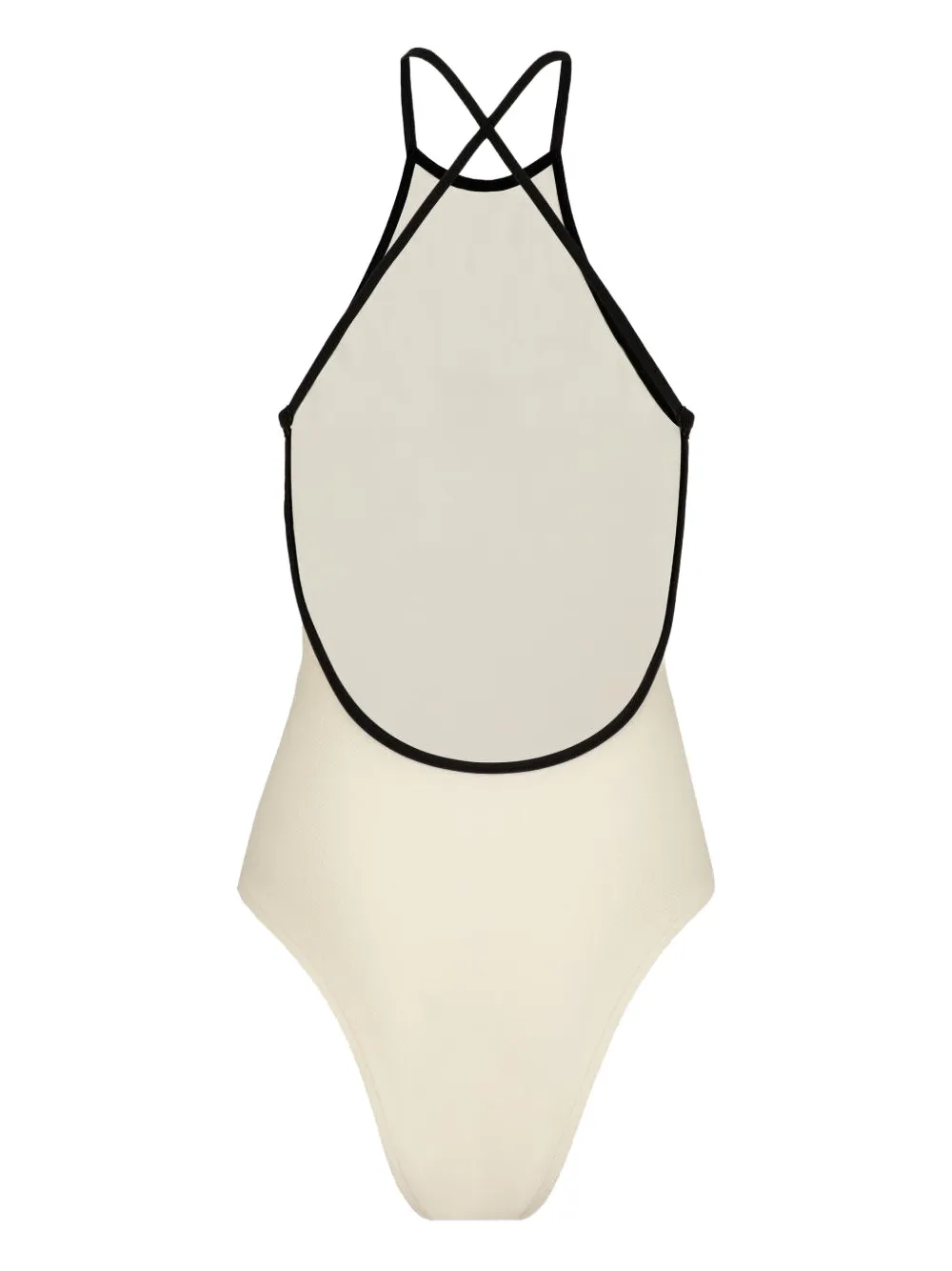 Lenny Niemeyer High-neck Cross-back Swimsuit In White