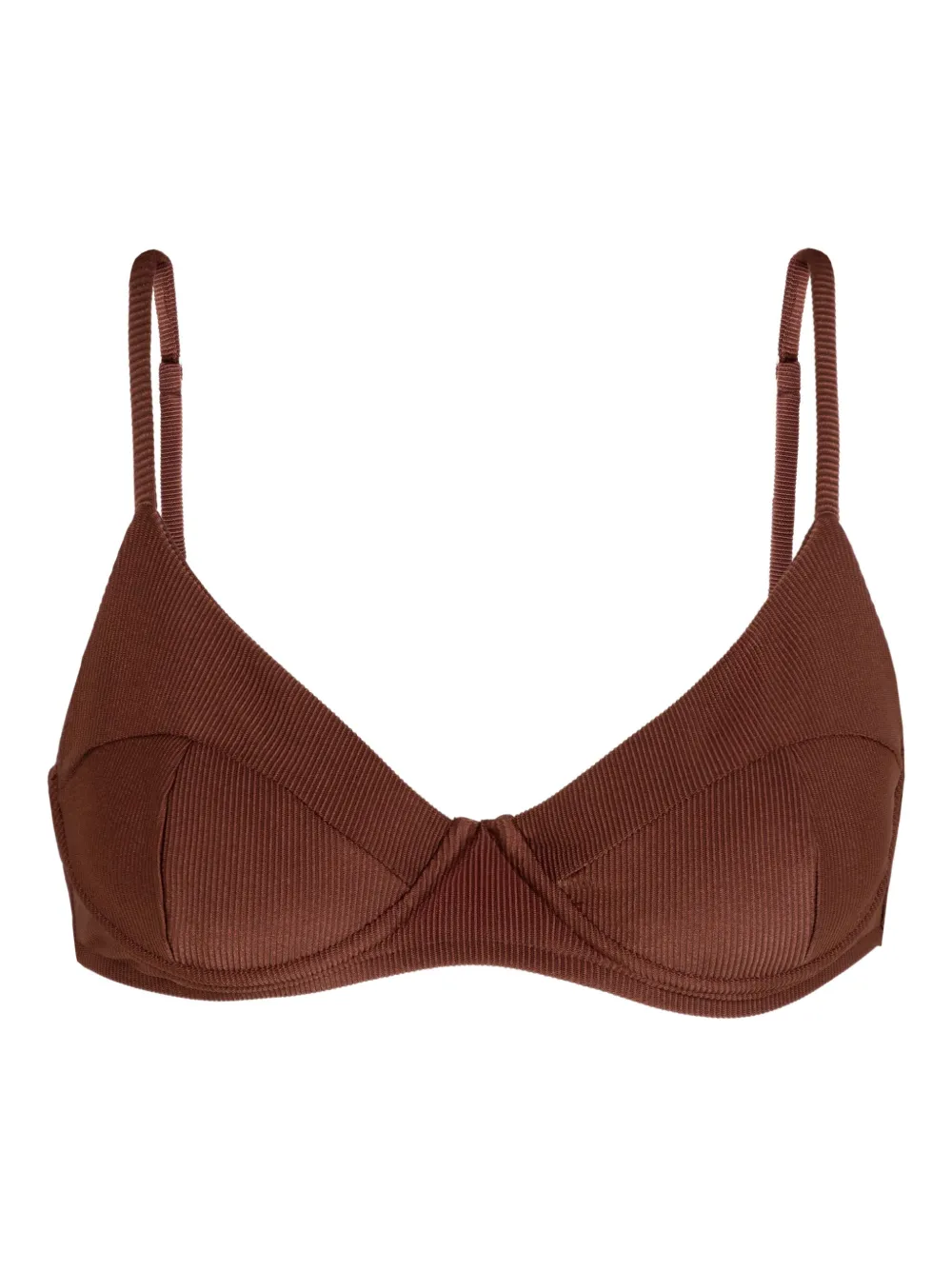 Taca ribbed triangle bikini top