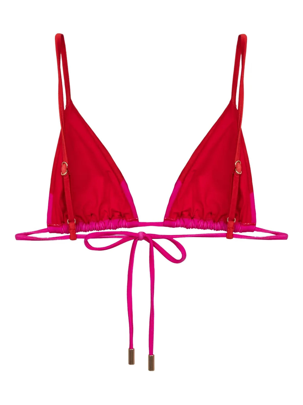 Lenny Niemeyer Panelled Triangle Bikini In Red