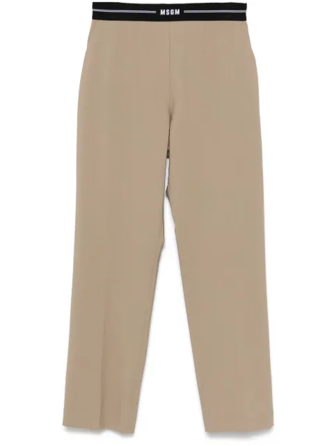 MSGM logo-waistband trousers