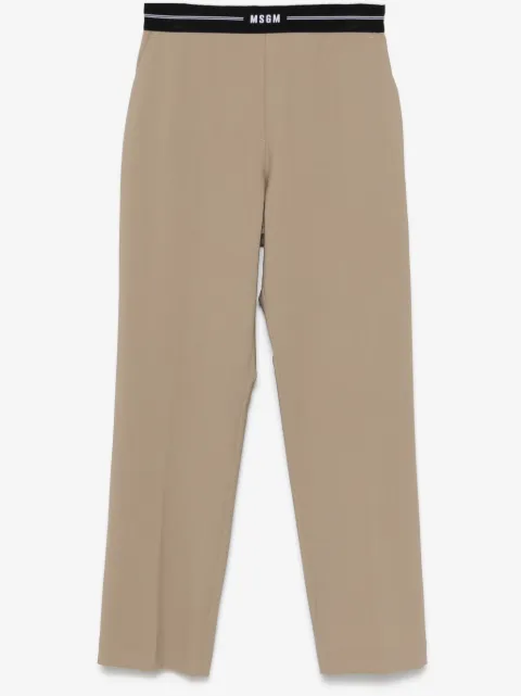 MSGM logo-waistband trousers