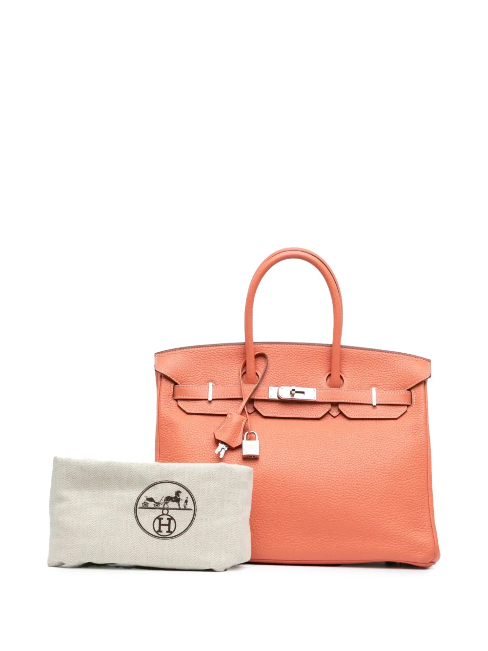 Hermès Pre-Owned 2013 Togo Birkin Retourne 35 handtas - Oranje