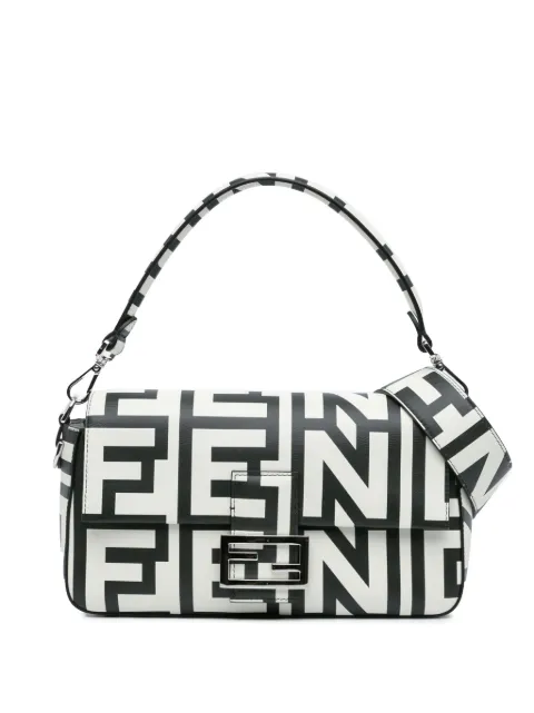 Fendi Pre-Owned 2010-2024 Marc Jacobs Nappa Vitello King Logo Print Phone Baguette satchel