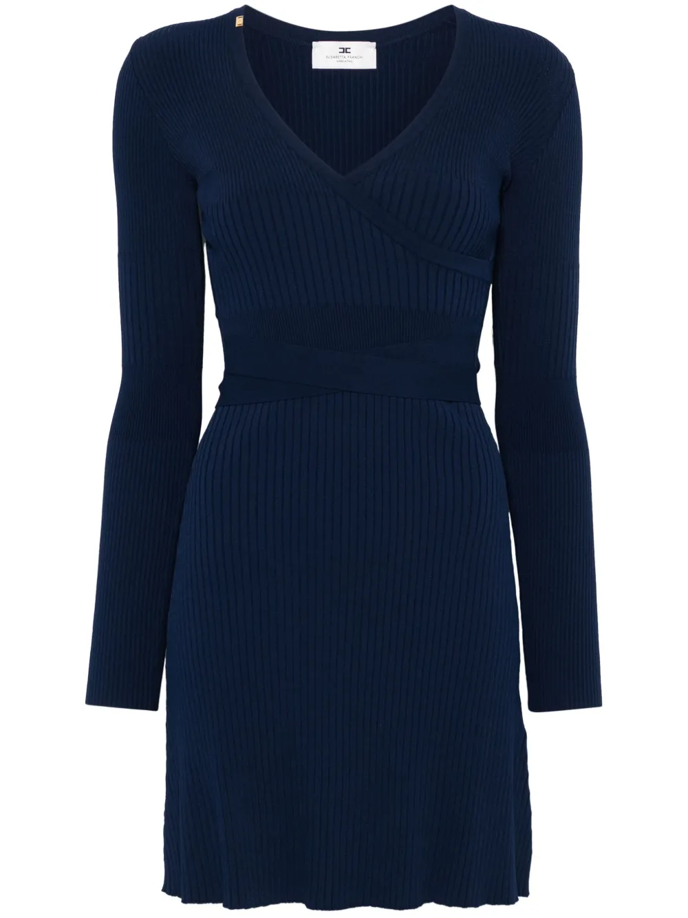 Elisabetta Franchi Gebreide mini-jurk Blauw