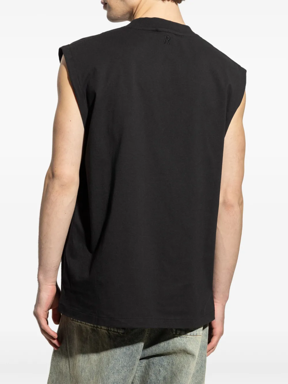 Represent T-shirt met geborduurd logo Zwart