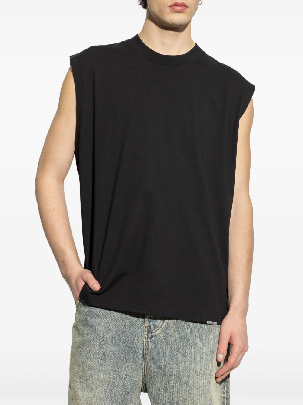 Represent T-shirt met geborduurd logo Zwart