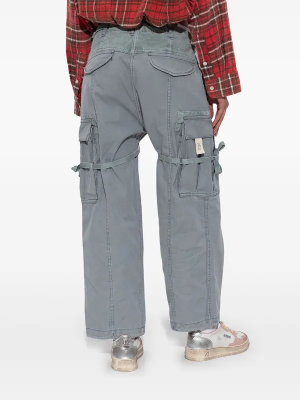 R13 Cropped Cargo Trousers | Blue | FARFETCH