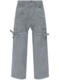 R13 cropped cargo trousers - Blue
