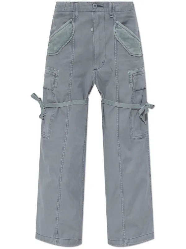 R13 クロップド カーゴパンツ | ブルー | FARFETCH JP