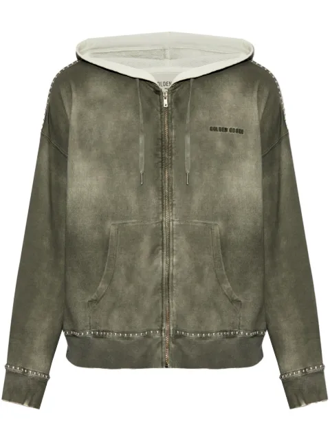 Golden Goose sprayed-effect studed hoodie