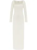 Casablanca textured knitted maxi dress - White