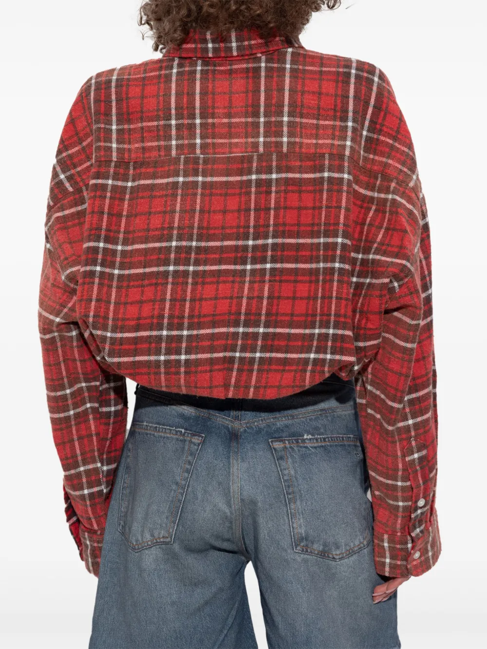 R13 Geruit blouse Rood